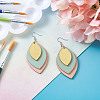 DIY Unfinished Wooden Pendant Earring Making Kits DIY-YS0001-16-24