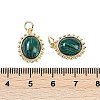 Synthetic Malachite Oval Pendants KK-U043-46G-C-3