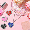 4 Sets 4 Colors Alloy Enamel Split Pendant ENAM-FP0001-48-3