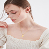 1Pc Stainless Steel Letter Rectangle Pendant Necklaces NJEW-LP0001-34S-G-4