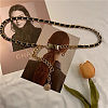 Alloy Twisted Chain & Black PU Leather Chain Belts for Women WG5E7A9-01-1