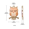 Painted Alloy Pendants PALLOY-YW0001-67-3