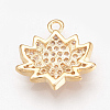 Brass Micro Pave Cubic Zirconia Charms ZIRC-Q002-108G-2