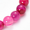 Natural Striped Agate/Banded Agate Beaded Stretch Bracelets BJEW-Q692-03F-2