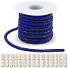 5 Yards Rhinestone Synthetic Rubber Cords OCOR-SP0001-33D-1