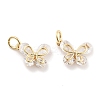 Brass Micro Pave Cubic Zirconia Pendants KK-P271-03G-A-1