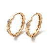 Brass Cubic Zirconia Hoop Earrings for Women EJEW-M238-08KCG-1