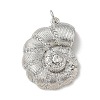 Brass Micro Pave Clear Cubic Zirconia Pendants LS-KK-U046-02P-01-1