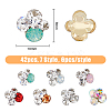 42Pcs 7 Colors Alloy Rhinestone Cabochons MRMJ-HY0001-01-2