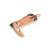 Western Cowboy Theme Alloy Enamel Pendants FIND-V001-04G-02-2
