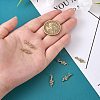 10Pcs Brass Micro Pave Cubic Zirconia Pendants ZIRC-SZ0002-86-3