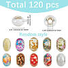 120Pcs 6 Styles Christmas Theme Resin European Rondelle Beads RPDL-SP0001-04-2
