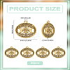 20Pcs Tibetan Style Hollow Alloy Pendants FIND-LP0001-93AG-2