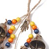 Halloween Iron Protective Witch Bells for Doorknob Hanging Ornaments HJEW-JM01896-02-4