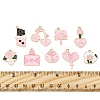 36Pcs 9 Styles Valentine's Day Theme Alloy Enamel Pendants ENAM-FS0002-52-5
