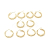 Brass Curb Chains Shape Stud Earrings EJEW-G312-09G-3