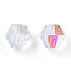 Electroplate Transparent Glass Beads GLAA-YWC0001-02A-6