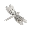 304 Stainless Steel Crystal Rhinestone 3D Insect Connector Charms STAS-H236-11B-P-2