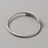 304 Stainless Steel Round Rope Chain Cuff Bangle for Women BJEW-WH0020-36P-2