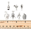 35Pcs 7 Styles Wine Theme Tibetan Style Alloy Pendants TIBE-FP0001-10-4
