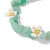Natural Green Aventurine Beaded Stretch Bracelets for Women BJEW-JB12315-01-3