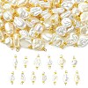 65Pcs 13 Styles ABS Plastic Imitation Pearl Connector Charms PALLOY-CJ00168-1