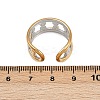 304 Stainless Steel Double Color Cuff Rings RJEW-S635-01GP-12-5