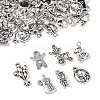 72Pcs 12 Styles Tibetan Style Alloy Pendants FIND-FP0001-24-3