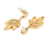 Wheat Brass Drawbench Dangle Earring EJEW-L288-009G-3