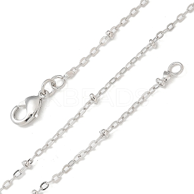 2mm Rack Plating Brass Satellite Chain Necklaces for Women Men MAK-L044-11P-1