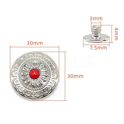 Alloy Decorative Buttons PW-WG1200D-12-1