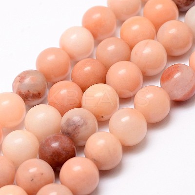 Natural Pink Aventurine Beads Strands G-G735-41-8mm-1