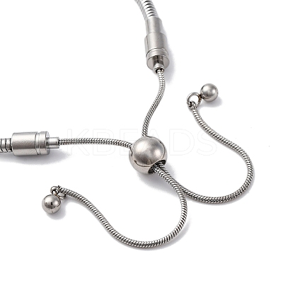 201 Stainless Steel Snake Chain Slider Bracelets for Women STAS-D301-09P-1