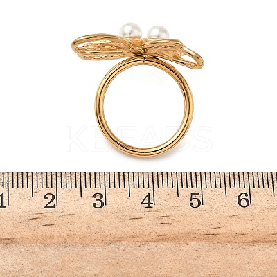 304 Stainless Steel with Acrylic Finger Rings RJEW-Z118-01G-1