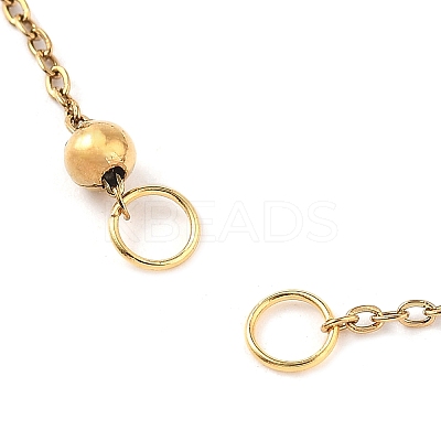 2Pcs 2 Colors 304 Stainless Steel Round Ball Cable Chain Bracelet Making AJEW-JB01331-1