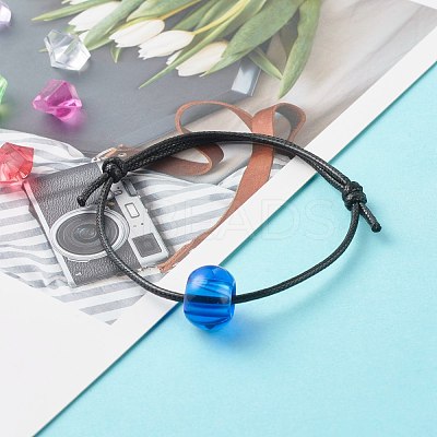 European Glass Large Hole Beads Bracelet for Teen Girl Women BJEW-JB06845-1