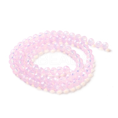 Baking Paint Transparent Glass Beads Strands DGLA-A034-J6MM-D09-1