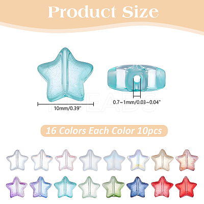 160Pcs 16 Styles Transparent Glass & Acrylic Beads DIY-AR0004-54-1
