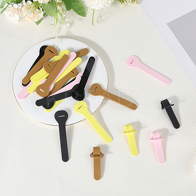 24Pcs 4 Colors PVC Zipper Pull Tabs PVC-GF0001-02B-02-1