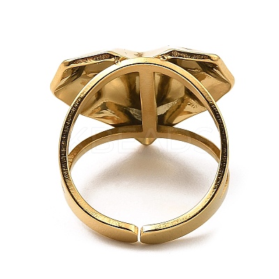 304 Stainless Steel Open Cuff Rings RJEW-Z018-18G-1