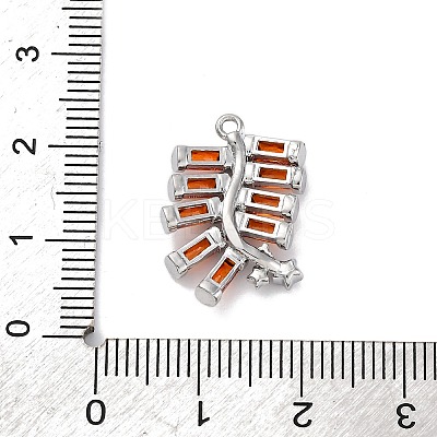 Brass Micro Pave Cubic Zirconia Pendants KK-D288-03P-1