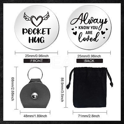 Heart Double-Sided Engraved Stainless Steel Commemorative Decision Maker Coin Set AJEW-GL0002-01C-1