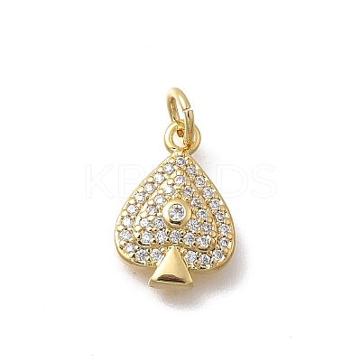 Brass Micro Pave Cubic Zirconia Pendants KK-D431-076B-01-1