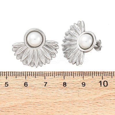 304 Stainless Steel Stud Earrings EJEW-B108-14P-1