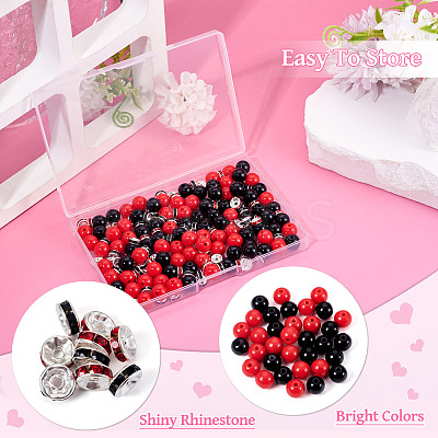 100Pcs 2 Colors Opaque Acrylic Beads MACR-TA0002-52-1