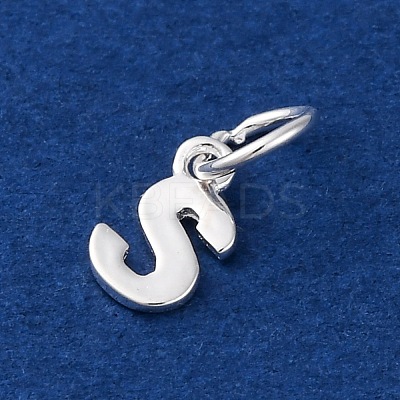 925 Sterling Silver Letter Charms STER-C012-01S-S-1
