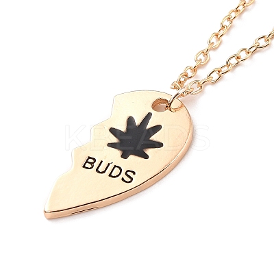 BEST BUDS Alloy Pendant Necklaces LS-NJEW-K124-03B-G-1
