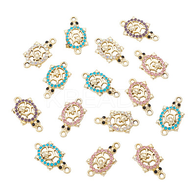16Pcs Alloy Rhinestone Connector Charms ALRI-TA0001-39-1