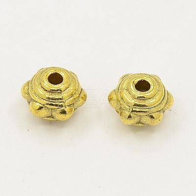 Mixed Tibetan Style Alloy Flower Spacer Beads TIBEB-X0008-RS-1