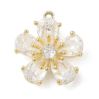 Brass Micro Pave Cubic Zirconia Pendants KK-S514-02B-G-1
